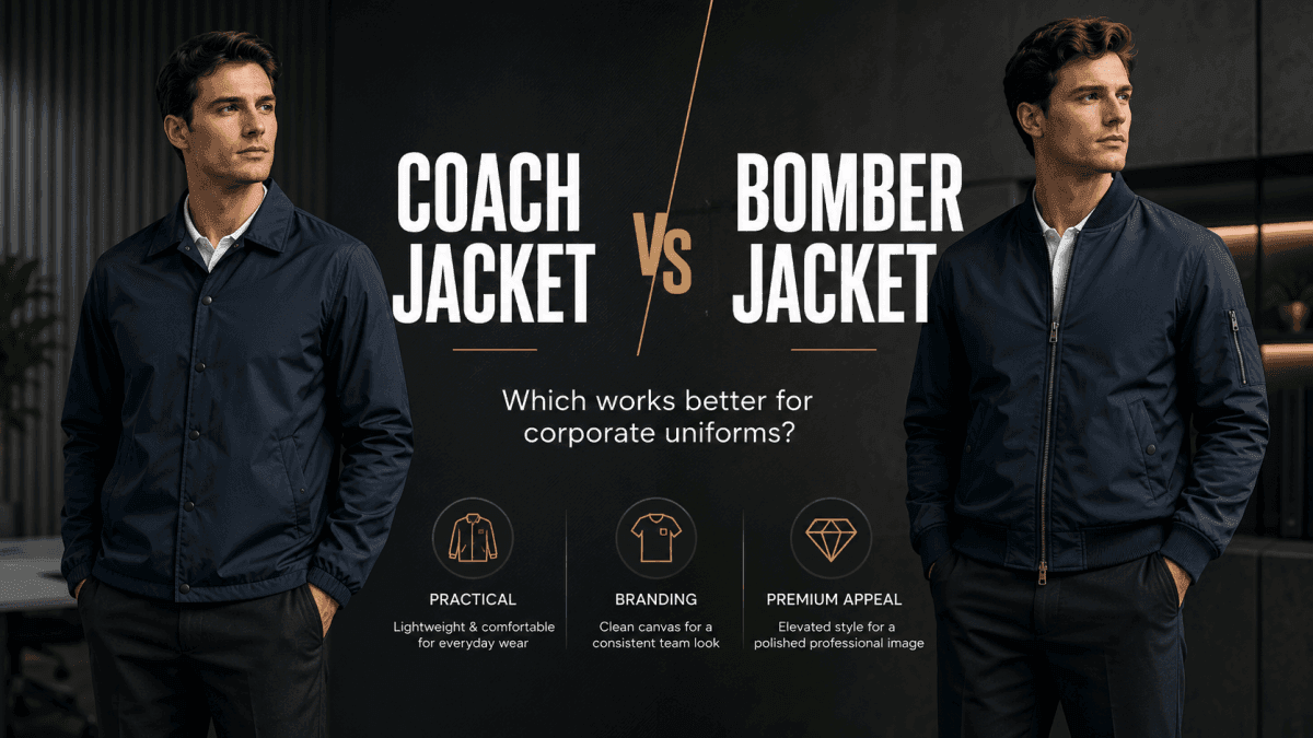 Coach Jacket vs Bomber Jacket: Which Works Better for Corporate Uniforms?