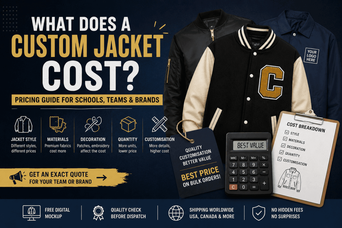 What Does a Custom Jacket Cost? Pricing Guide for Schools, Teams & Brands